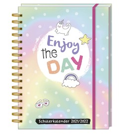 Enjoy the Day! Schülerkalender 2021/2022: 2 Mit über 200 Stickern, Lesezeichen und Einstecktasche