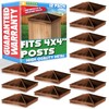 GreenLighting 4x4 Aluminum Pyramid Post Cap Cover (Brown 12 Pack)