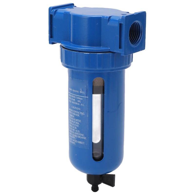 Compressed Air Filter Manual Drain Zinc Alloy Stainless Steel High