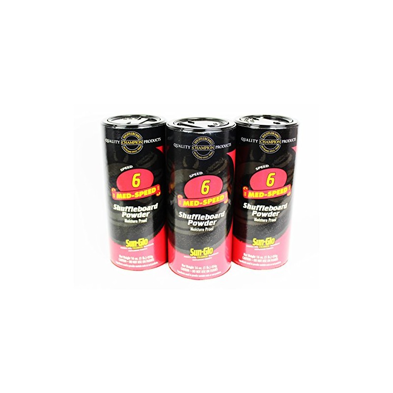 Sun-Glo Shuffleboard Powder Speed #6 - 3 Pack / Cans