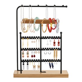 BigKing Jewellery Holder, Jewellery Organiser, Earring Stand, Watch Stand, T Bar Chain Holder, Jewellery Storage for Chains, Rings, Earrings