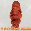 Aoque Jengibre Naranja Cuerpo Onda Encaje Frontal Pelucas Cabello Humano