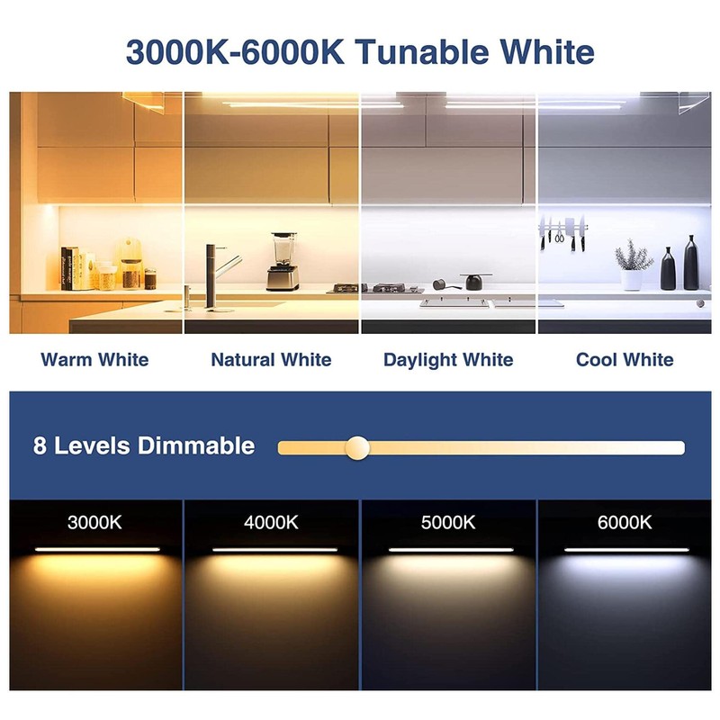 4pcs 30 cm Bar LED Cabinet Light Installation Kit with