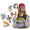 8o's Rocker inspired complete set of Fake Temporary Tattoos |