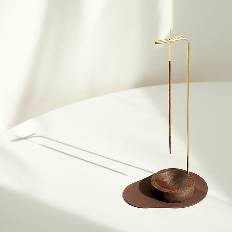 Dostende Incense Holder Multi-Purpose Design Wood Incense Burner Ash Catcher