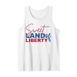 Sweet Land of Liberty Cherry Bow Cute Patriotic Tank Top