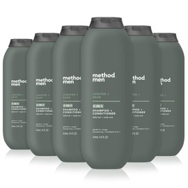Method Men 2-in-1 Shampoo + Conditioner, Juniper + Sage, Pack Of 6, Juniper & Sage, 6 Count