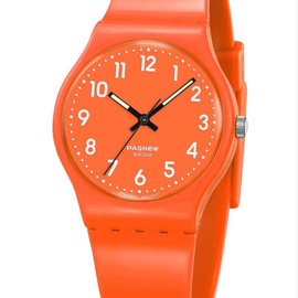 PASNEW PSE-401B, Japan 2035 Movement Watch, 34mm size, Water-resistant 30m - Color: Orange