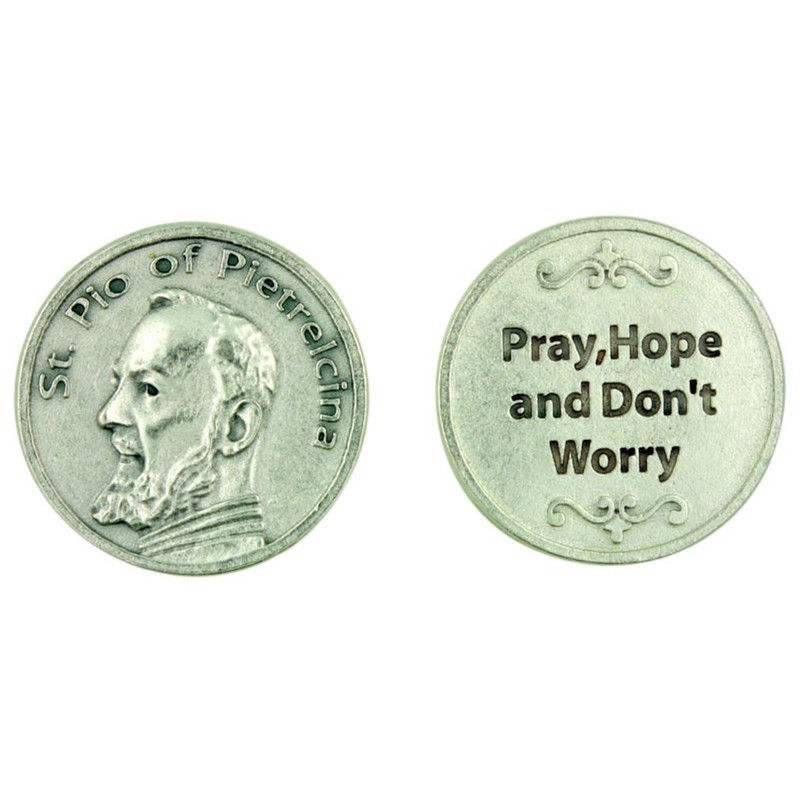 Patron Saint St Padre Pio of Pietrelcina Pocket Token with