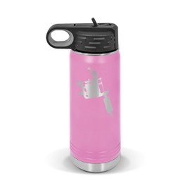 RDW Tattoo Machine Water Bottle 20 oz - Laser Engraved w/Flip Top Removable Straw - Polar Camel - Stainless - Vacuum Insulated - Drinkware - Ink Body Art #2 - Light Purple