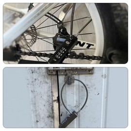 Combination Lock 4-Digit Steel Cable Small Padlock with a Combination Combination Padlocks for Luggage Suitable for Cabinet Lockers Fence Toolbox Gate Pet Doors Refrigerator Doors Helmet