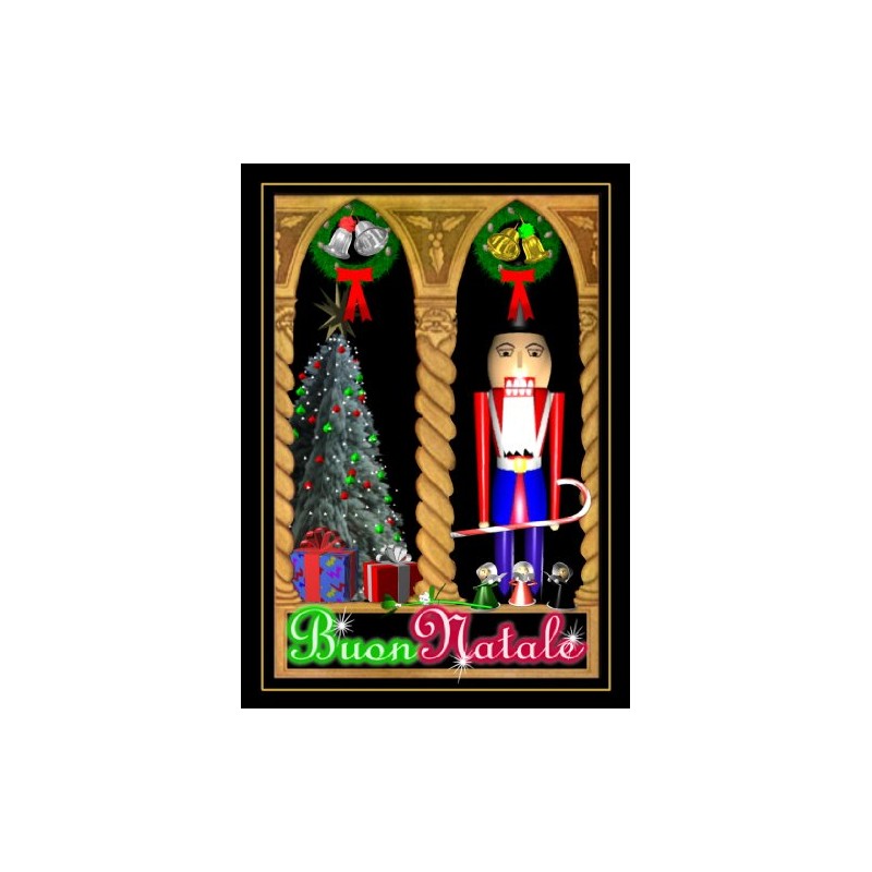 ValxArt Buon Natale Italian Toy Solder Christmas Greeting Card