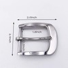 LAXPICOL 40mm Heavy Duty Stainless Steel Square Belt Buckle -