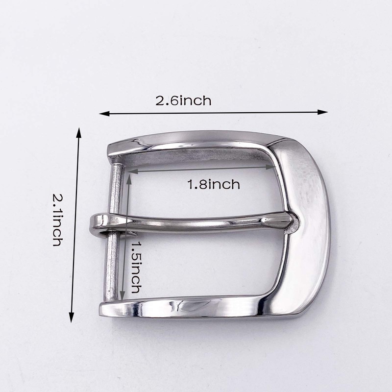 LAXPICOL 40mm Heavy Duty Stainless Steel Square Belt Buckle -