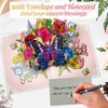 Happivue Butterfly Flower Pop Up Birthday Cards for Women, 3D