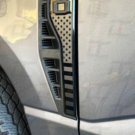 Decal Concepts Flat Black Fender Badge Emblem Accent Decal Kit - Compatible with F250 / F350 (2023-2025) (Flat Black)