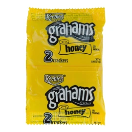 Keebler 38406 Honey Graham Crackers, Whole-Grains, 0.49 Oz., 200Pk/Ct, Ast