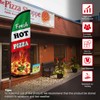 QSUM Fresh Hot Pizza Flag for Business, 8FT Fresh Hot