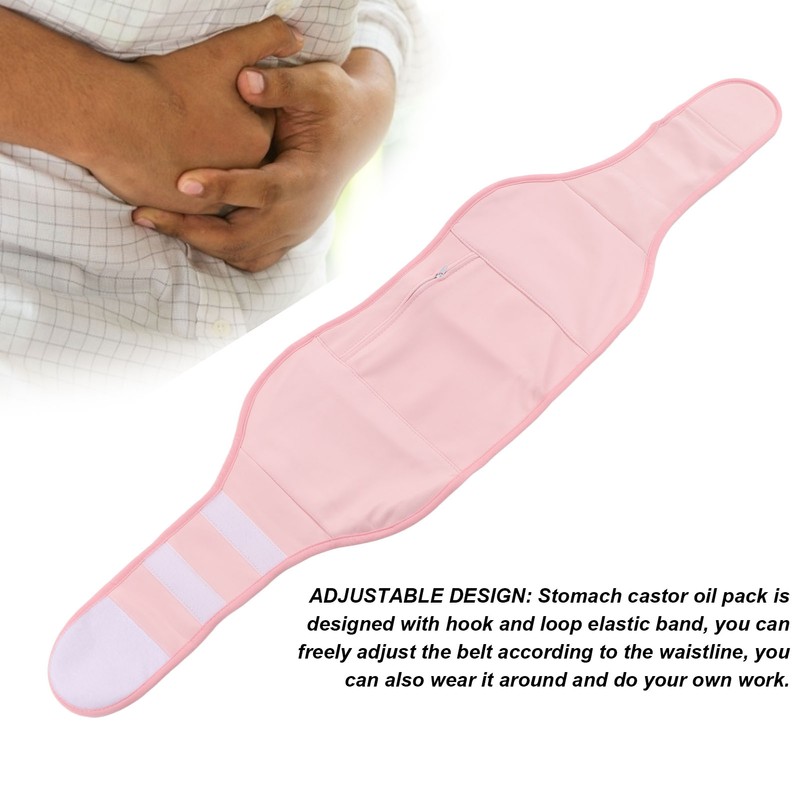 Soft Cotton Castor Oil Pack Adjustable Flexible Reusable Waist Castor