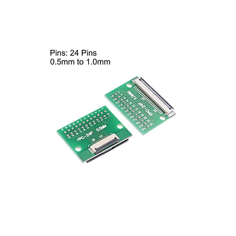 uxcell FFC FPC 24 Pin 0.5mm 1mm Pitch to DIP