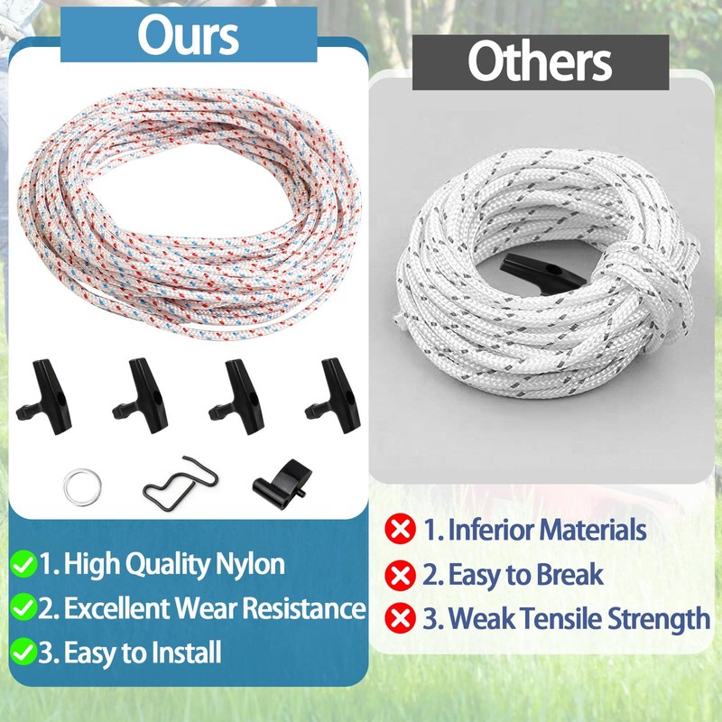 10 m Starter Rope Lawnmower, Replacement Starter Rope, Starter Rope