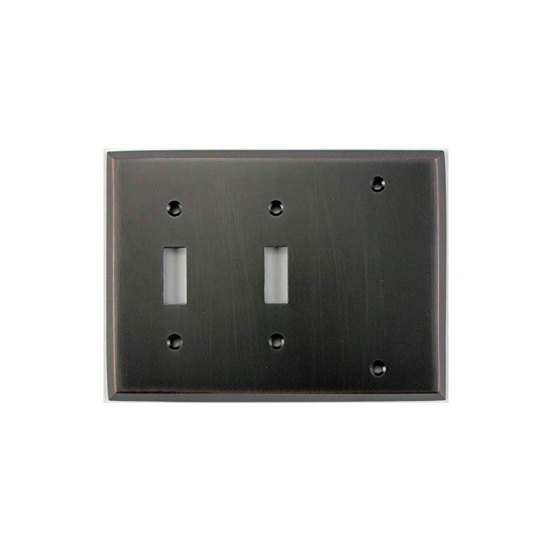 Oil Rubbed Bronze 3 Gang Combo Wall Plate - 2