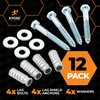 xpose safety Concrete Anchors Set with 4"" Lag Bolt, Lag