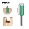 MACHSWON Straight Router Bit 8mm Shank,Double Flute Woodworking Milling Cutter