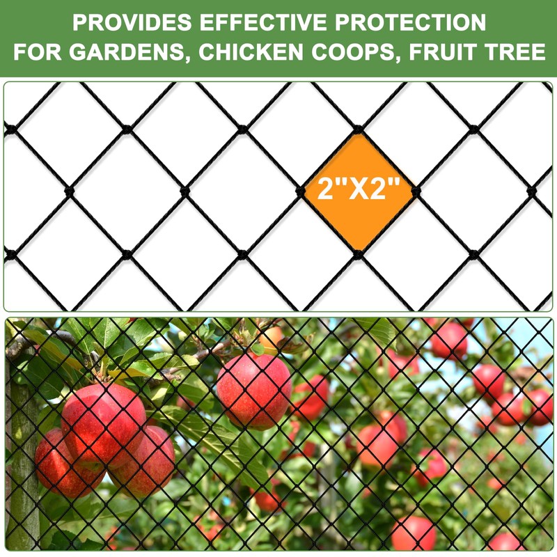 Bird Netting, 25’x100’ Garden Netting with 2” Mesh Net as