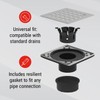 GURU USA Evo Lite Plus Square Stainless Steel Shower Drain