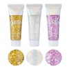 Body Glitter Gel, Pack of 3 Mermaid Chunky Body Lotion