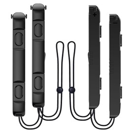 FUNDIARY Wrist Strap for Switch 2 Joycon with Adjustable Tightness Design, 4 Pack Lanyard Replacement Parts Accessories Controller Attachment for Switch 2 Joycon Remote Comfort Controller Strap(Black)