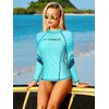 ATTRACO Womens Rash Guard Long Sleeve Sun Protection Rashguard Uv