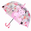 MRTLLOA Kids Cat Clear Bubble Umbrella, Toddler Grip Curved Handle