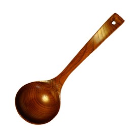 [ratoruuddo] RattleWood Ladle Wood Soup Ladle, Natural Wood, Ladle