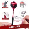 centaur 2025 Newest Dart Accessories Kit,48 Dart Flights+24 Aluminium Shafts+Sharpener+Dart
