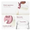 Momcozy Jarra De Almacenar Leche Materna 28oz Cristal Rosa