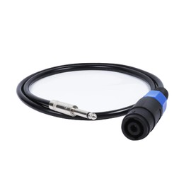 HBU Pack of 1 3.3 Feet Speakon Female to 1/4" Male Cable - 1 Pack 1-Meter Pro Audio Patch SpeakON Jack Connector to 1/4-Inch (6.35mm) TS Speaker Interconnect Wire
