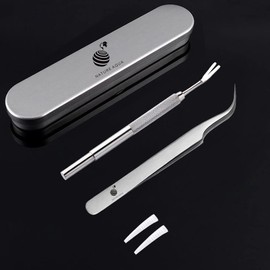 NatureAqua Tick Remover Tools for Dogs C NatureAqua Professional Stainless Steel Tick Remover for Humans, Cats & Dogs, Complete Tool Kit with Tweezers, Shovel & Storage Box