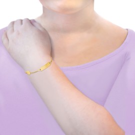 Amor 2014330 Identity Bracelet Girls Children Bracelet 12 + 2 cm Gold Comes in Jewellery Gift Box, Gold 375/9ct, No stones