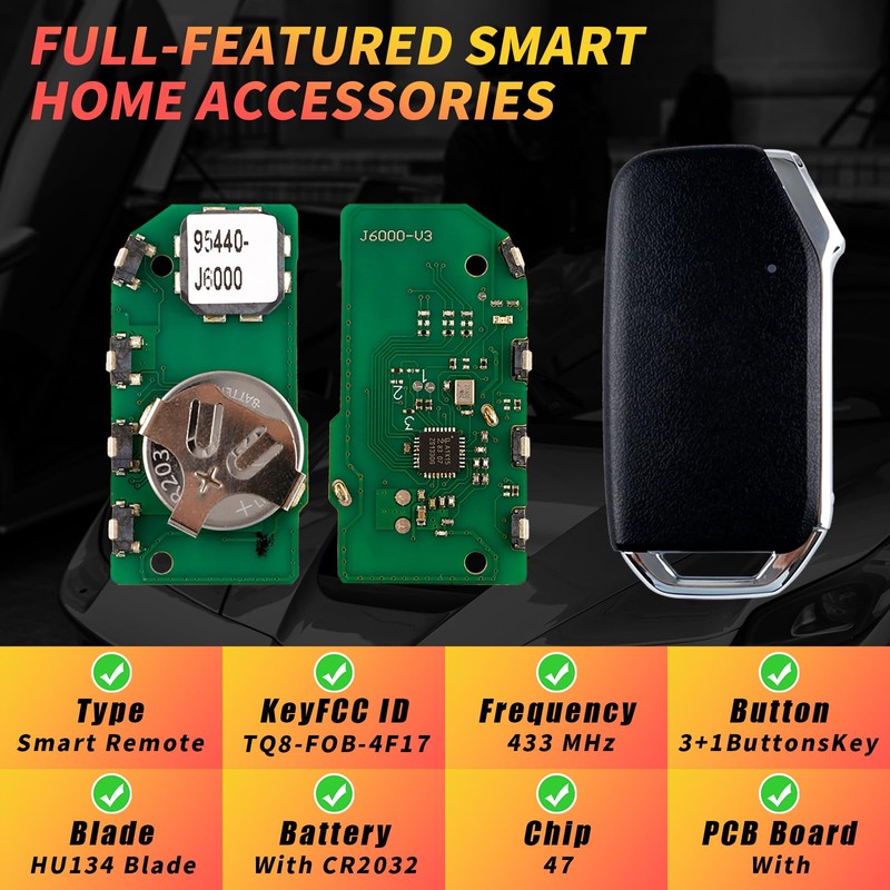 Fit for Kia K900 Smart Key Fob 433MHz 47 Chip