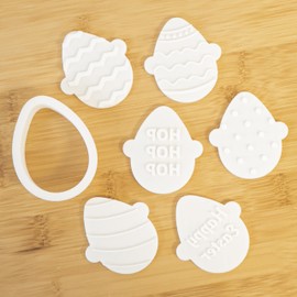 Small Egg Cookie Cutter and Stamps