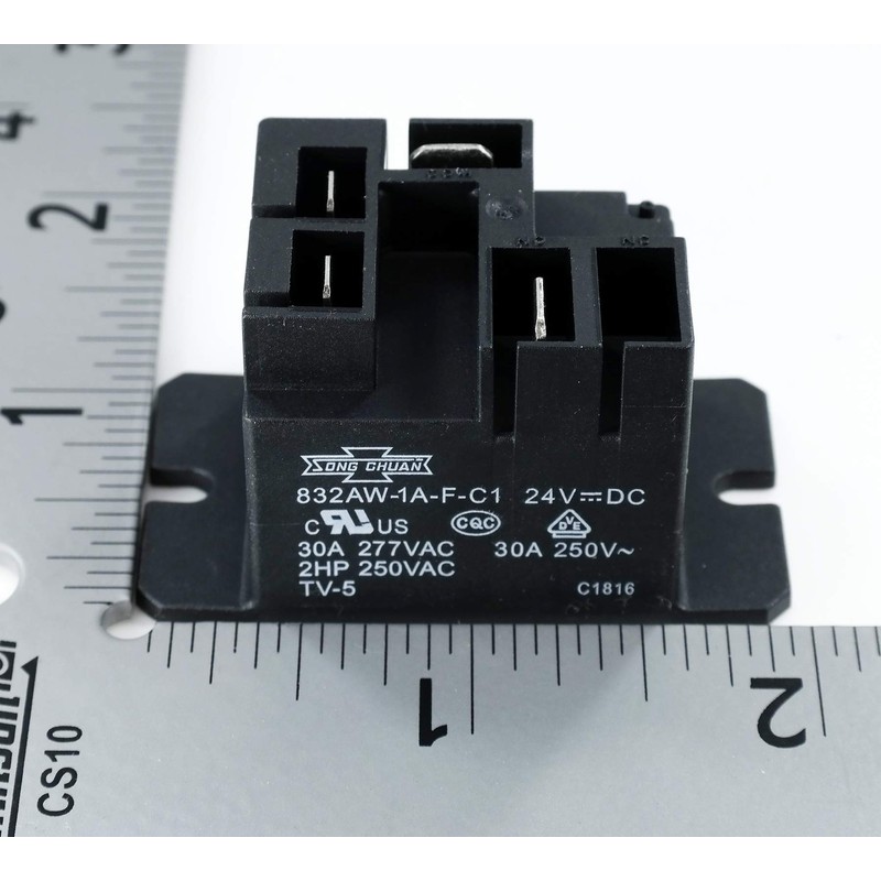 Song Chuan 832AW-1A-F-C1, 24VDC Relay, 240 VAC, 30A General Purpose