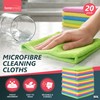 SOL 20pk Microfibre Cloths for Cleaning, 28x28cm Lint-Free Dish Clothes
