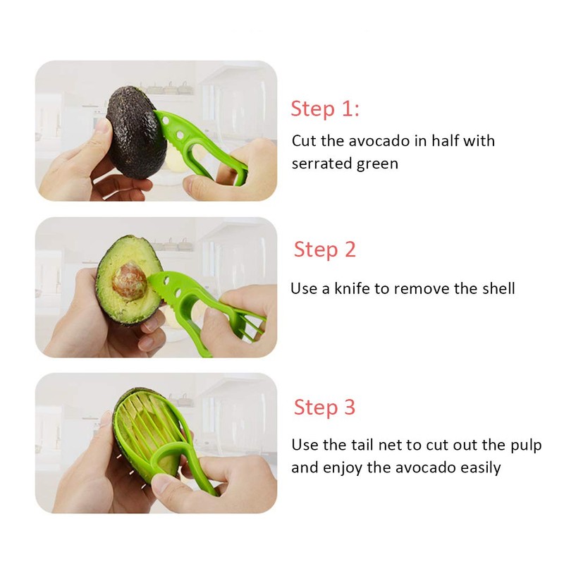Avocado Cutter Avocado Slicer 3 in 1 Multifunctional Avocado Tool