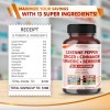 PEAK.PURY Cayenne Pepper 8000Mg Ginger 3000Mg Turmeric 2500Mg Berberine 2500Mg