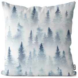 VOID Forest Mist Cushion Cover Sofa Cushion Cover Decorative Christmas Winter Christmas Decoration Cushion Size: 40 x 40 cm