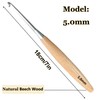 Beech Wood Crochet Hooks,5mm Ergonomic Handle Crochet Hook Hand DIY