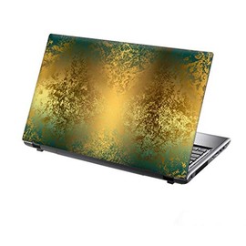 TaylorHe Foil Sticker Skin Vinyl Sticker with Colourful Patterns for 13-14 Inch (34 cm x 23.5 cm) Laptop Skin Gold Plate Metal Texture