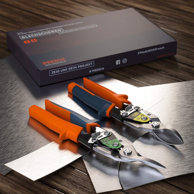 Tin Snips Straight, Right and Set